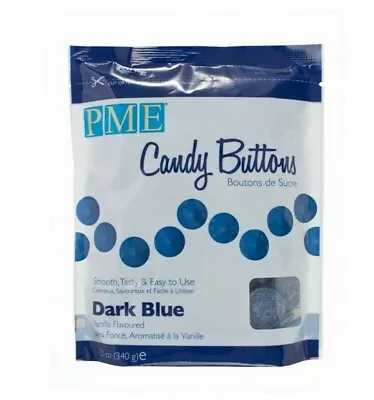 Candy Buttons Cake Pop Dark Blue Melts Cake Drip Decoration Toppers • £8.47