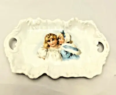 Victorian Austrian Porcelain Brundage Girls Tray Vintage-Antique EUC • $140