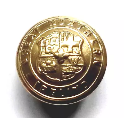 Great Northern Railway Ireland Small Brass Button • £1.50