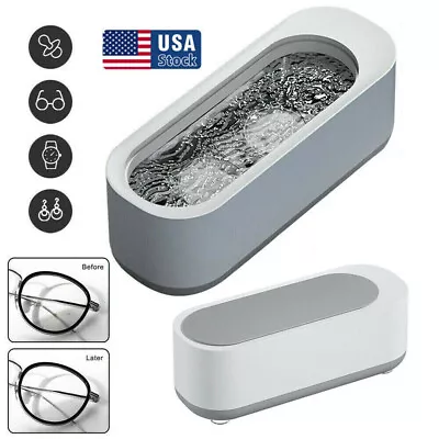 Ultrasonic Cleaner Machine Sonic Wave Tank Jewelry Watch Glasses Cleaning Box • $7.99