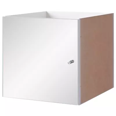 IKEA Kallax -Insert With Mirror Door Storage Shelving Unit Shelf  33x33 White • £36.50