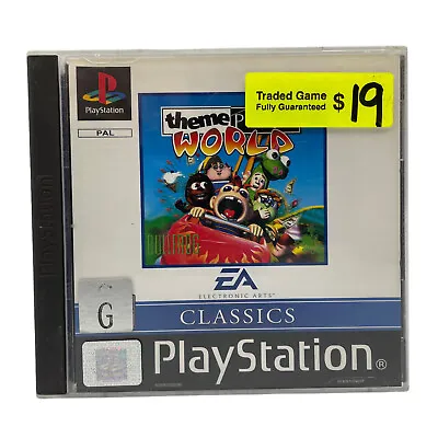 Theme Park World *Complete* Sony PS1 PAL • $29