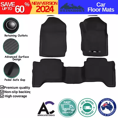 Ford Ranger Dual Cab Car Floor Mats PX PX2 PX3 2011 - 2019 3D Rubber - Weisshorn • $90.92