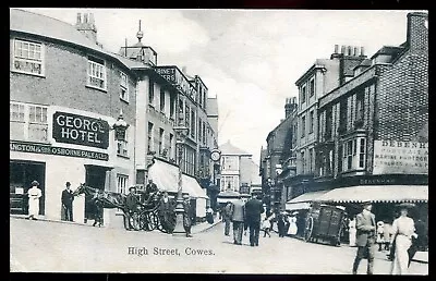 ENGLAND Cowes Postcard 1910s Isle Of Wight. High Street Stores Hotel • £9.40