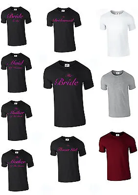 Wedding Favour HEN DO TSHIRT Printed Present Keepsake Party NOVELTY (T SHIRT) • $7.45