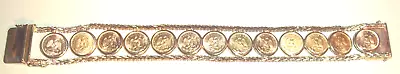 14K Gold Vintage Mexico Coin Bracelet 1945 Dos Peso - 46.97g - 8  • $4999