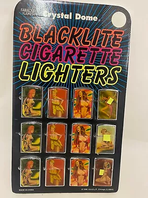 Vintage 1990's Display  Pinup  Girl 12 Nude And Cheesecake  Cigarette Lighters  • $48