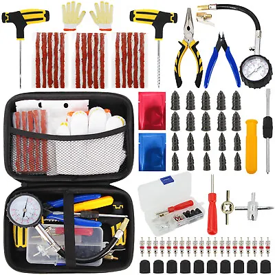 New Tire Repair Tool Kit DIY Flat Car Pickup Truck Motorcycle Plug Patch • $13.79