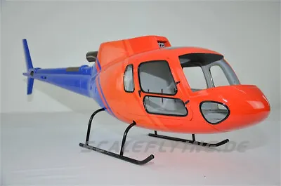 AS350 Ecureuil NEWS RC Helicopter Kit 500 Size Pre-Painted Fuselage Blue Orange • $379.99