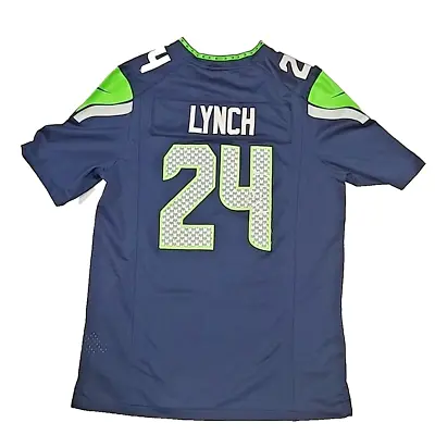 Nike Seattle Seahawks NFL Marshawn Lynch #24 On Field Jersey Mens Small • $55.24