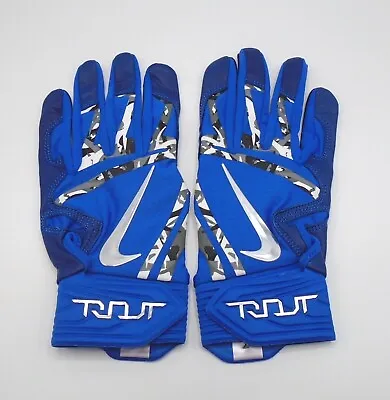 Nike Mike Trout Elite Batting Gloves Men's XS Blue/Chrome • $44.06