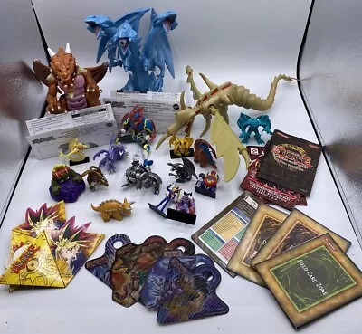 Vintage 1990s Yu-gi-oh! Figures Mini Figs Instructions Hologram Cards Lot • $49.99