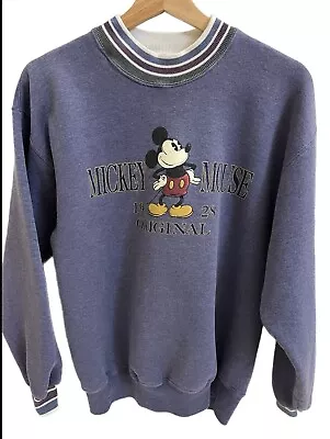 Vintage 90s Mickey Mouse Says 1928 Original Disney Crew Neck Sweatshirt  • $35