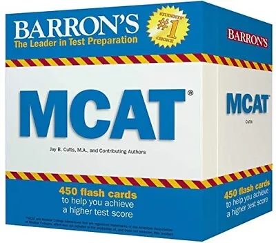 Barron's Test Prep Ser: MCAT Flash Cards By Jay B. Cutts (2015) 9781438075549 • $16.99