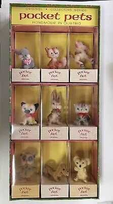 Vintage ARA Plush Wool Pocket Pet Made In Austria Lot Of 10 Store Display 3 Inch • $200