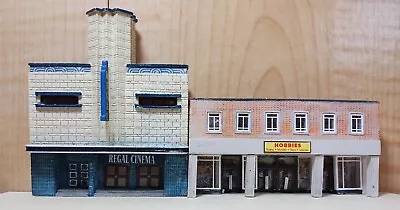 N Scale Bachmann Regal Cinema & Hobby Shop False Front Resin Backdrop Structures • $4