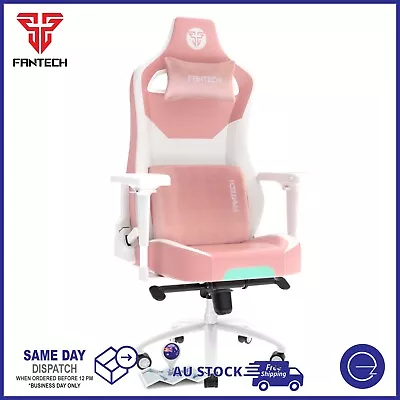 $349 • Buy Fantech Gaming / Office Chair PU Leather 4D Pink / White Recline Ergonomic Chair