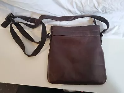 Kangol Brown Leather Crossbody Bag • £7