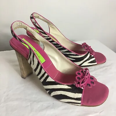 Materia Prima By Goffredo Fantini Zebra Print  Womens Shoes Size 39 1/2 • $49.99