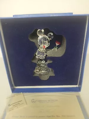 Crystal World Disney Showcase Collection Mickey Mouse Rose RARE #429/4750  • $124.99