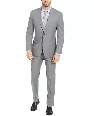Marc New York By Andrew Marc Mens Modern-Fit Suits Gray Size 40REG • $199.99