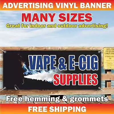 VAPE E-CIG SUPPLIES Advertising Banner Vinyl Mesh Sign Smoke Shop Vapors Oil Cbd • $179.95