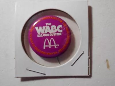 1.125  McDonalds Pin Back Button The WABC $25000 Button • $2