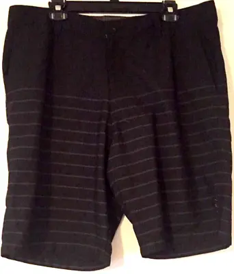 O'neill Shorts Size 36 Men  Black With Gray Stripes Pockets • $9.97