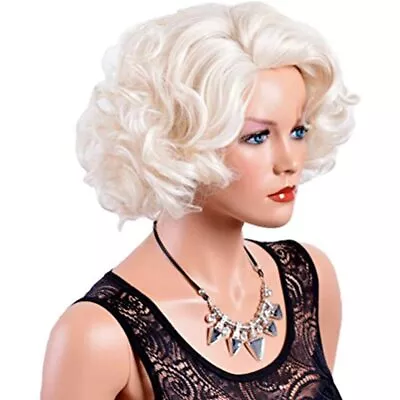 Short Big Curly Wavy Layered Wigs For Women Cosplay Party Marilyn Costume Fiber • $32.71