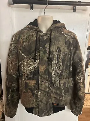 Walls Mossy Oak Break Up Infinity Camo Hooded Jacket Medium Regular Full Zip • $30