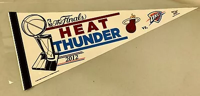 2012 Miami Heat OKC Thunder NBA Finals Champions Pennant Room Decor Flag NEW • $15.95