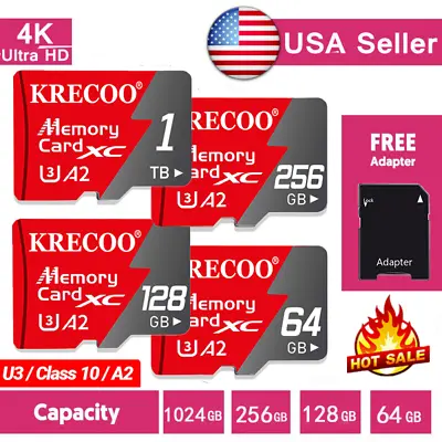 Micro SD Memory Card 1TB Ultra Fast Class10 SDXC TF Card Mobile Phone Tablet Lot • $3.39