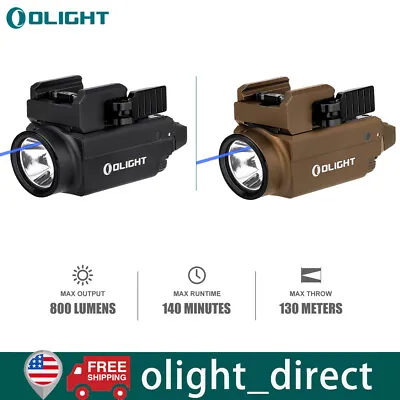 Olight Baldr S BL Rail Mounted Tactical Light 800 Lumens Blue Laser Pistol Light • $129.95