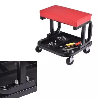 300lbs Auto Shop Mechanics Rolling Creeper Seat Garage Tray Padded Work Chair US • $35.99