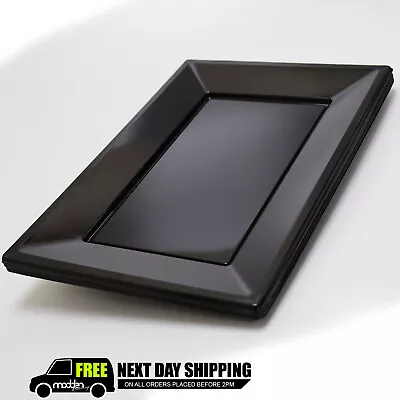 £9.99 • Buy 9 Pack Rectangular Plastic Serving Party Platters Buffet Trays Black 33x23cm