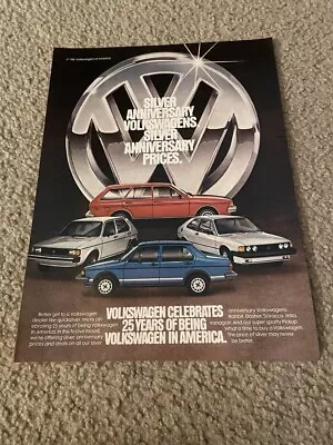 1981 VOLKSWAGEN RABBIT SCIROCCO JETTA DASHER WAGON Print Ad 25TH ANNIVERSARY 80s • $7.99