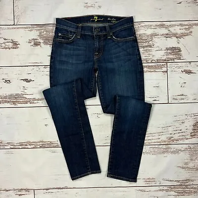 7 For All Mankind The Slim Cigarette Jeans Size 25 Waist Stretch Denim Tapered • $28.50