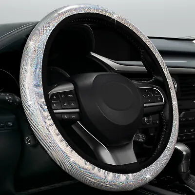 38cm Universal Car Bling Steering Wheel Cover Crystal Rhinestone For Women Girls • $8.99