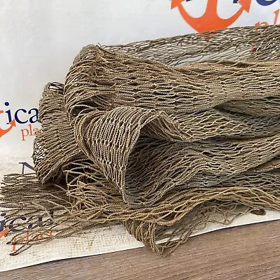 Real Commercial Fish Netting 20 Ft X 20 Ft KNOTLESS Authentic Old Fishing Net • $179.94