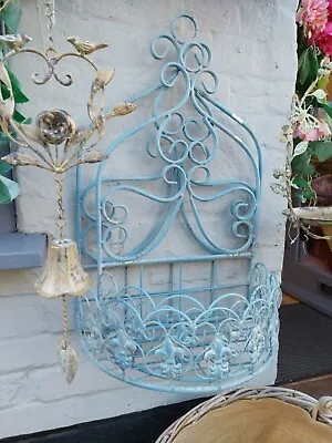 Metal Wall Hanging Planter In Siecle Design Ornate Larger  • £30