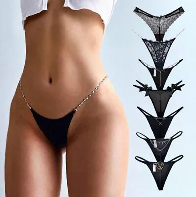 $7.95 • Buy Women's Sexy Chain G-string Thong Panties Babydoll Lingeries Underwear Clubwear