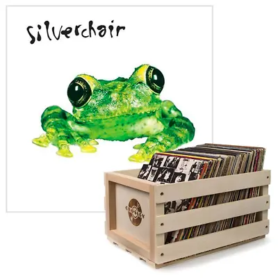 Crosley Record Storage Crate Silverchair Frogstomp Vinyl Album Bundle • $153.95