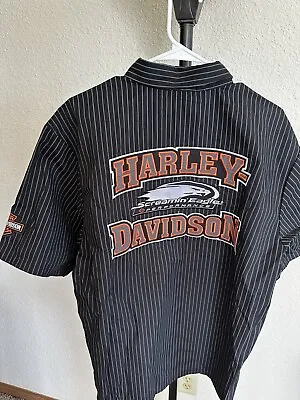 $40 • Buy New Harley Davidson Screaming Eagle Performance   Button Down Shirt  L New Large