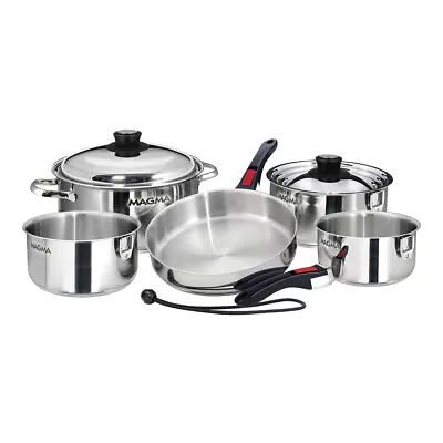 Magma Nestable 10 Piece Induction Cookware A10-360L-IND • $259.99