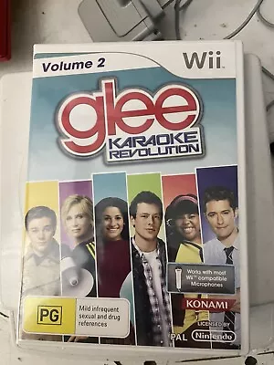 GLEE Karaoke Revolution Nintendo Wii PAL Game With Manual Aus Postage Vol 2 • $9.75