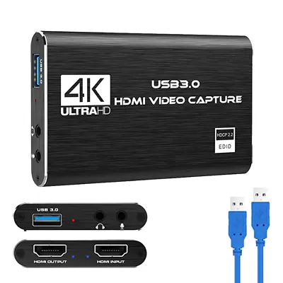 $26.69 • Buy  4K Audio Video Capture Card, USB 3.0 HDMI Video Capture Device Full HD