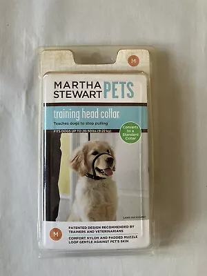 NEW! Martha Stewart Pets Training Dog Headcollar M Black Nylon • $8.99