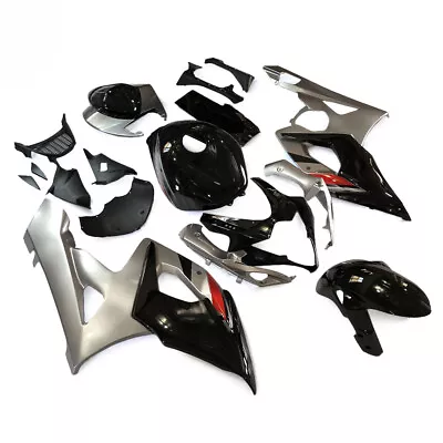 Fairings Fit For Suzuki GSXR1000 2005-2006 06 Silver Black ABS Plastic Bodywork • $488.95