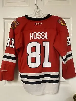 Vintage Reebok NHL Chicago Blackhawks Marian Hossa Hockey Jersey Size Youth S/M • $13.98