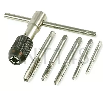 £7.99 • Buy 6pc Tap Wrench & Chuck Set Tool Steel T-handle Metric M6 M7 M8 M10 M12 & Die Diy